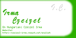 irma czeizel business card